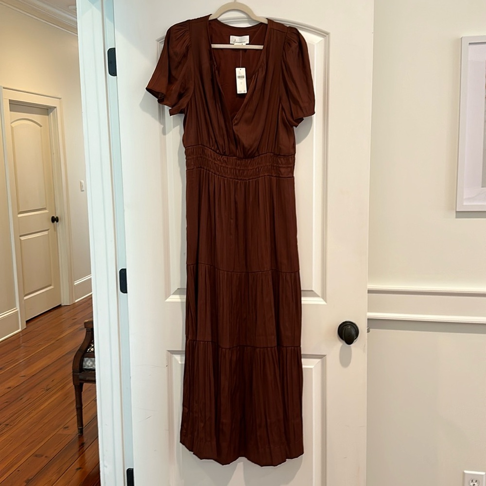 Anthropologie Brown Somerset Maxi